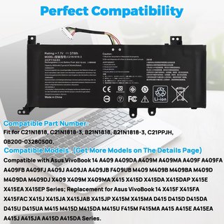 Batteria Aofonchy B21N1818 7.7V 37Wh per ASUS VivoBook