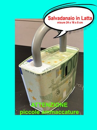 Salvadanaio in Latta 24x16x8 cm