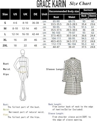 Elegante cappotto a quadri da donna Taglia XXL