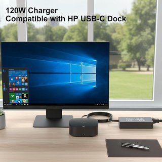 JEESTAM Caricabatterie 120W 19.5V 6.15A 4.5x3mm Dock HP
