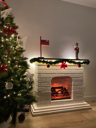 Chimenea decorativa con luz LED