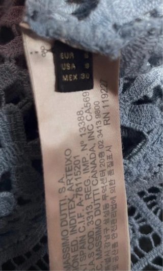 Chaqueta encaje gris Massimo Dutti