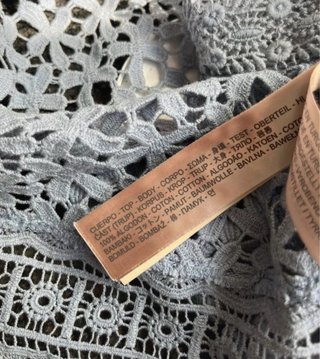 Chaqueta encaje gris Massimo Dutti