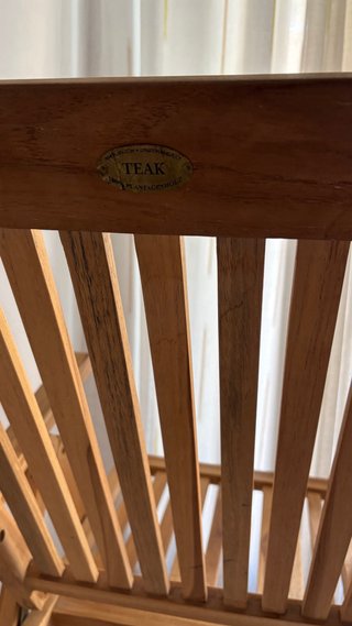 Silla de teca plegable para terraza