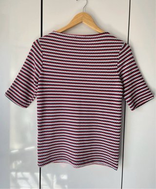 Camiseta Zara Rayas Azul, Rojo, Blanco