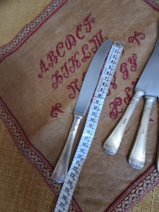 6 Coltelli Antichi Argento 1000