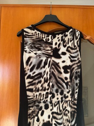 Abito D. Swing fantasia animalier nero