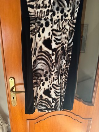 Abito D. Swing fantasia animalier nero