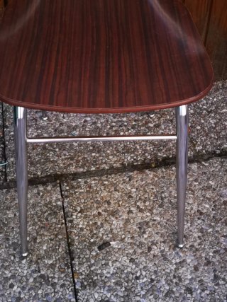 N.2 sedie formica Marrone e metallo cromato