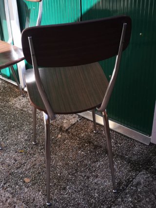 N.2 sedie formica Marrone e metallo cromato