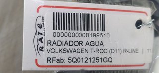 VOLKSWAGEN T-ROC (D11) R-LINE RADIADOR AGUA