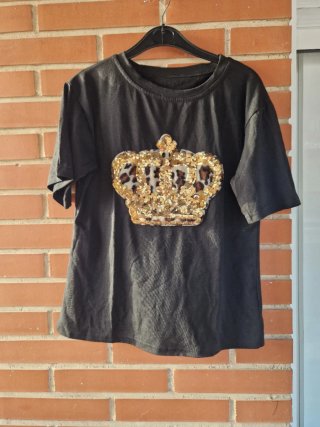 Lote 3 camisetas negras animal print