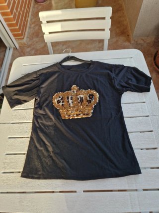 Lote 3 camisetas negras animal print