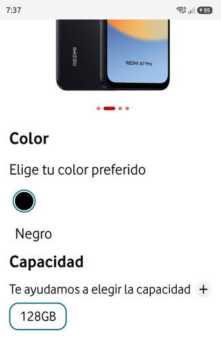 Xiaomi Redmi A7 Pro 4G 128GB Negro NUEVO.