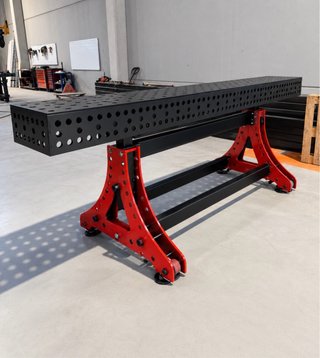Caballete de soldadura elevable y autonivelante