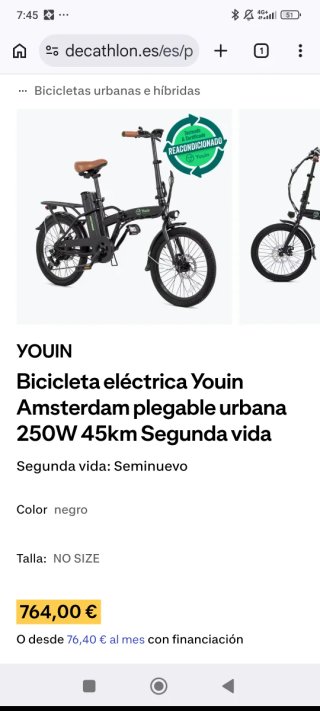 Bicicleta Eléctrica Plegable Youin Amsterdam
