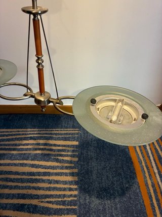 Lámpara de techo madera y metal