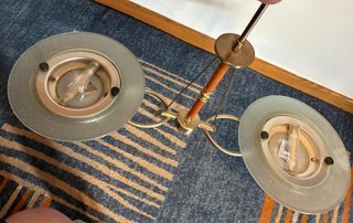 Lámpara de techo madera y metal