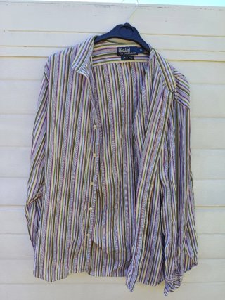 Camisa Polo Ralph Lauren Rayas Talla L