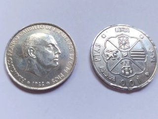 Moneda 100 PTAS Franco Caudillo de España 1953
