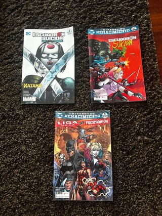 Lote 3 cómics DC Renacimiento: Escuadrón Suicida