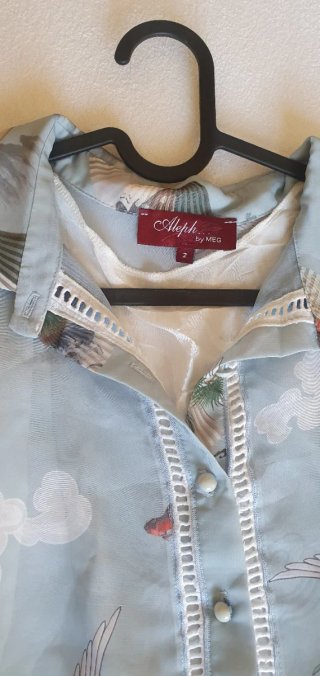 Blusa Alph. Talla L Estampado Aves