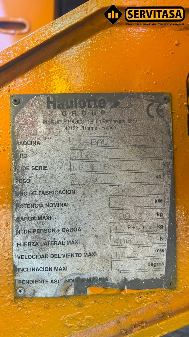 PLATAFORMA ELEVADORA REACONDICIONADA 12M