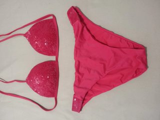 Bikini Calzedonia lentejuelas rosa