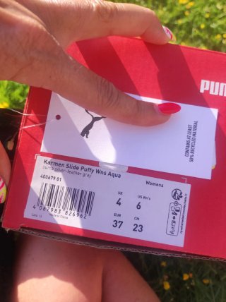 Puma Chanclas plata empeine acolchado suela cloud