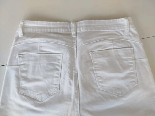 Pantalón Vaquero Blanco Mujer