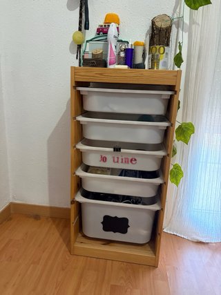 Cajonera organizador de madera y plástico ,