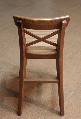 Sgabello rustico in legno massello