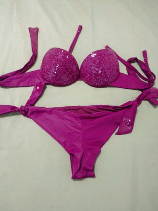 Bikini Calzedonia Rosa Lentejuelas