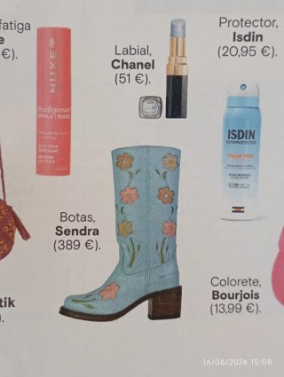 Botas Sendra Piel Flores Beige Talla 39