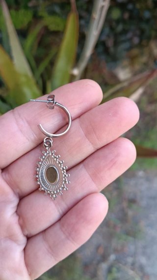 Pendientes de acero y musgo natural (Estilo Arabes