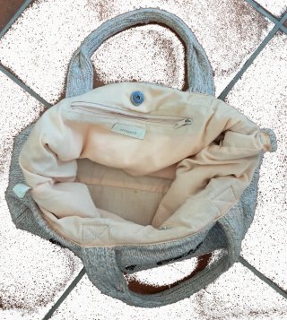 Borsa Pinko Lana Beige Paillettes Scritta