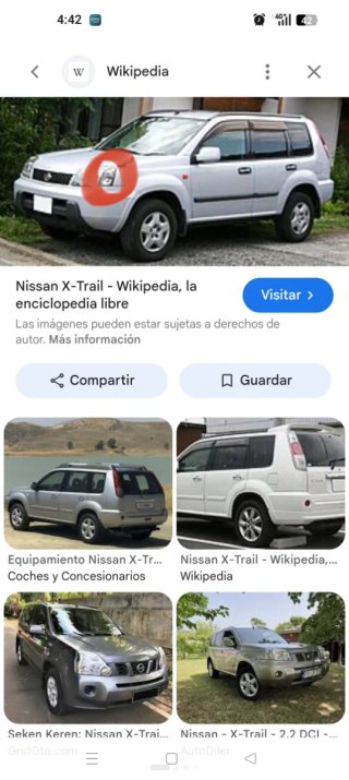 Tulipa Faro Izquierdo Nissan X-Trail