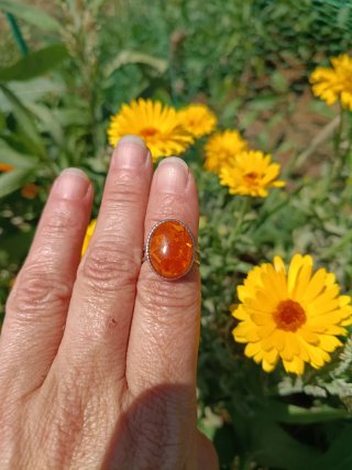 Anillo ajustable pétalos de Caléndula