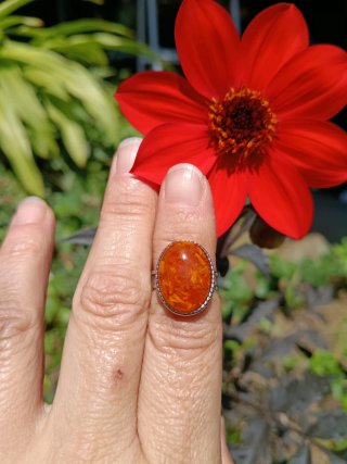 Anillo ajustable pétalos de Caléndula
