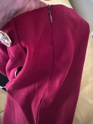 Completo gonna bordeaux e top argento