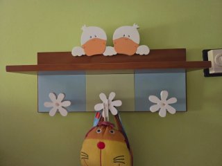 Conjunto cómoda, baúl y perchero