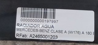 MERCEDES-BENZ CLASE A (W176) A 180 BlueEfficiency Edition (176.042) RADIADOR AGUA