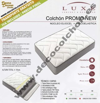 Colchón LUXE viscoelástico 90x190cm NUEVO