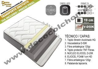 Colchón LUXE viscoelástico 90x190cm NUEVO