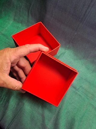 Caja joya Rabat vacía roja