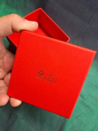 Caja joya Rabat vacía roja