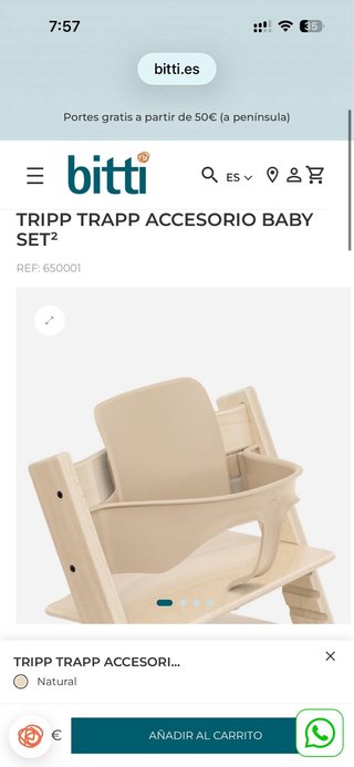 Arnés Tripp Trapp Stokke, safata y adaptador