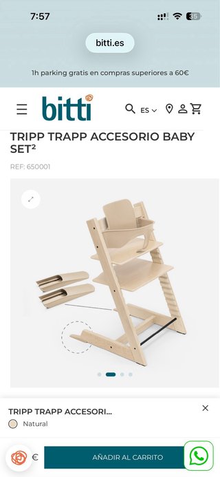Arnés Tripp Trapp Stokke, safata y adaptador