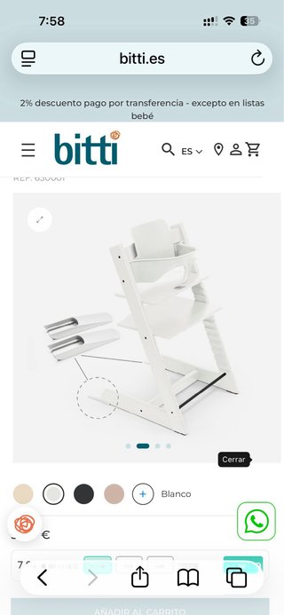 Arnés Tripp Trapp Stokke, safata y adaptador