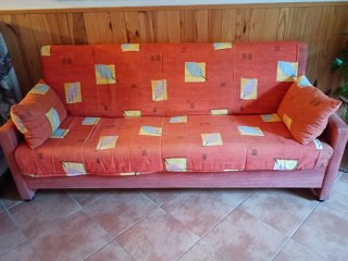 Sofá Cama 3 Plazas Naranja